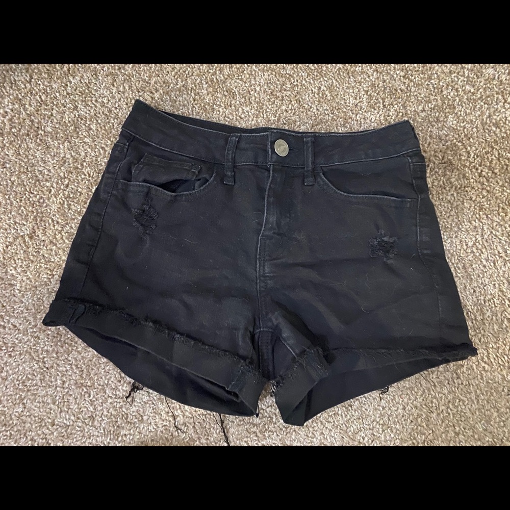 black shorts